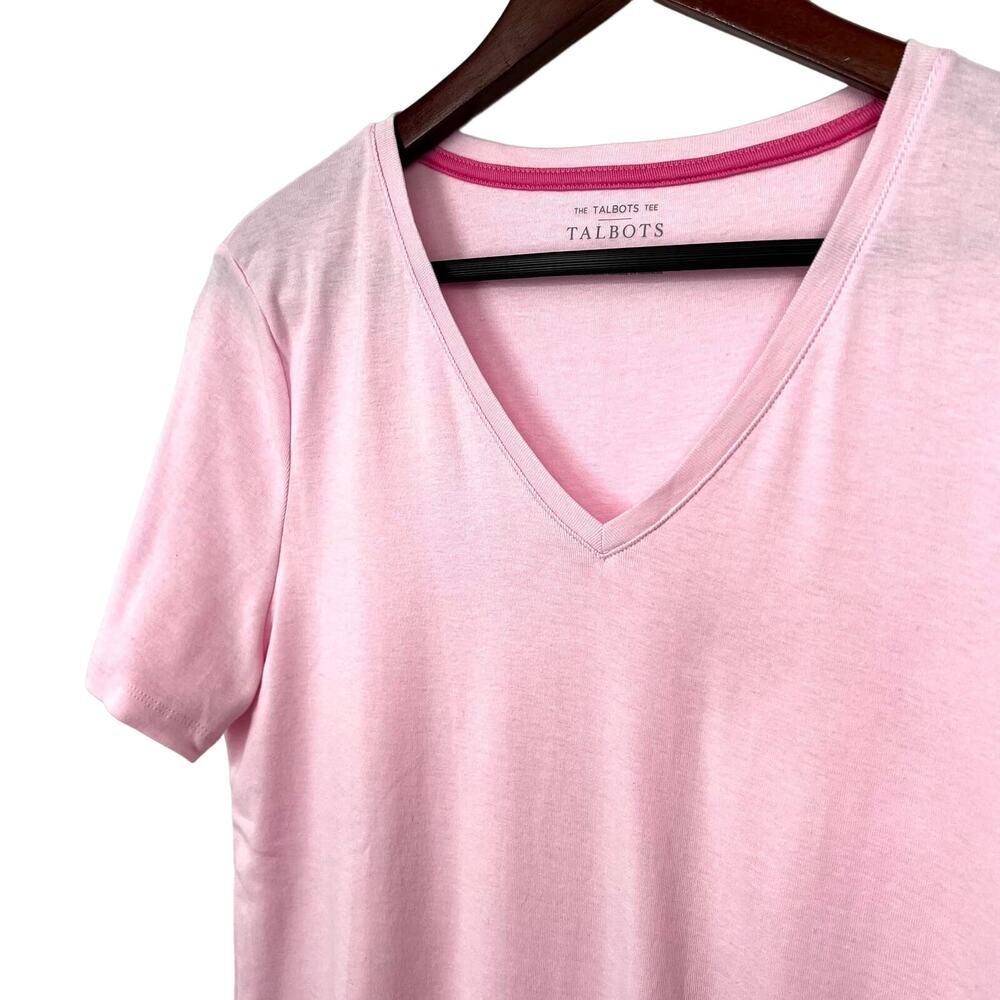 NEW NWT Talbots Sz Large (Snug Fit) The Talbots Tee Pink Blouse Shirt Top Mature - Picture 3 of 6
